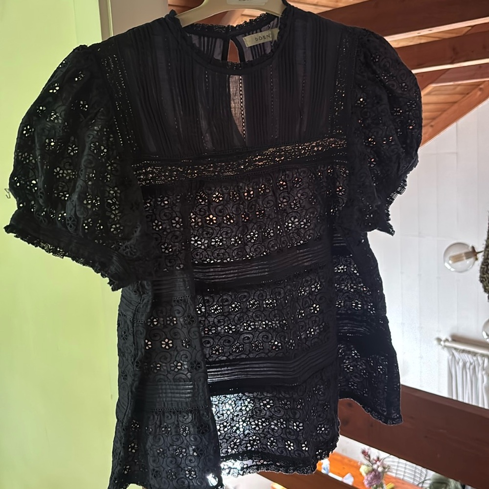DOEN Adriatic Blue Short Sleeve Shirt - Pristine Condition